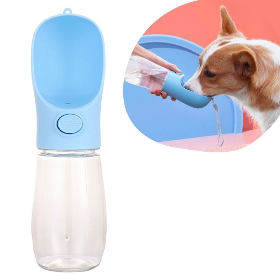 AD 450 ml Taşınabilir Butonlu Evcil Hayvan Suluğu