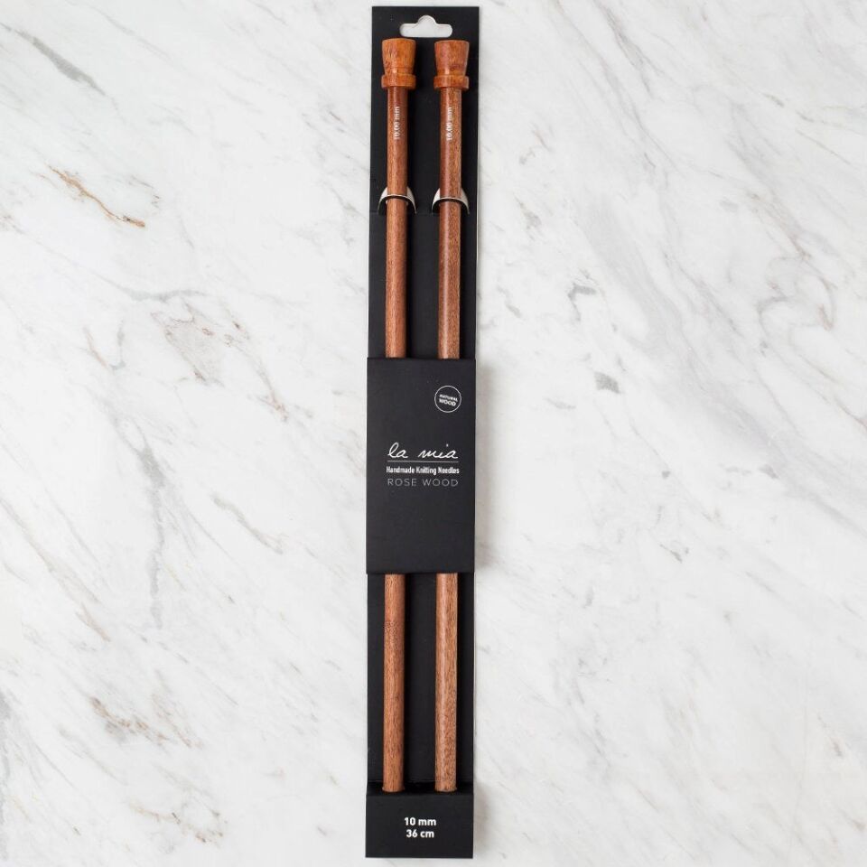 La Mia Rosewood 10 mm 36 cm Ahşap Örgü Şişi