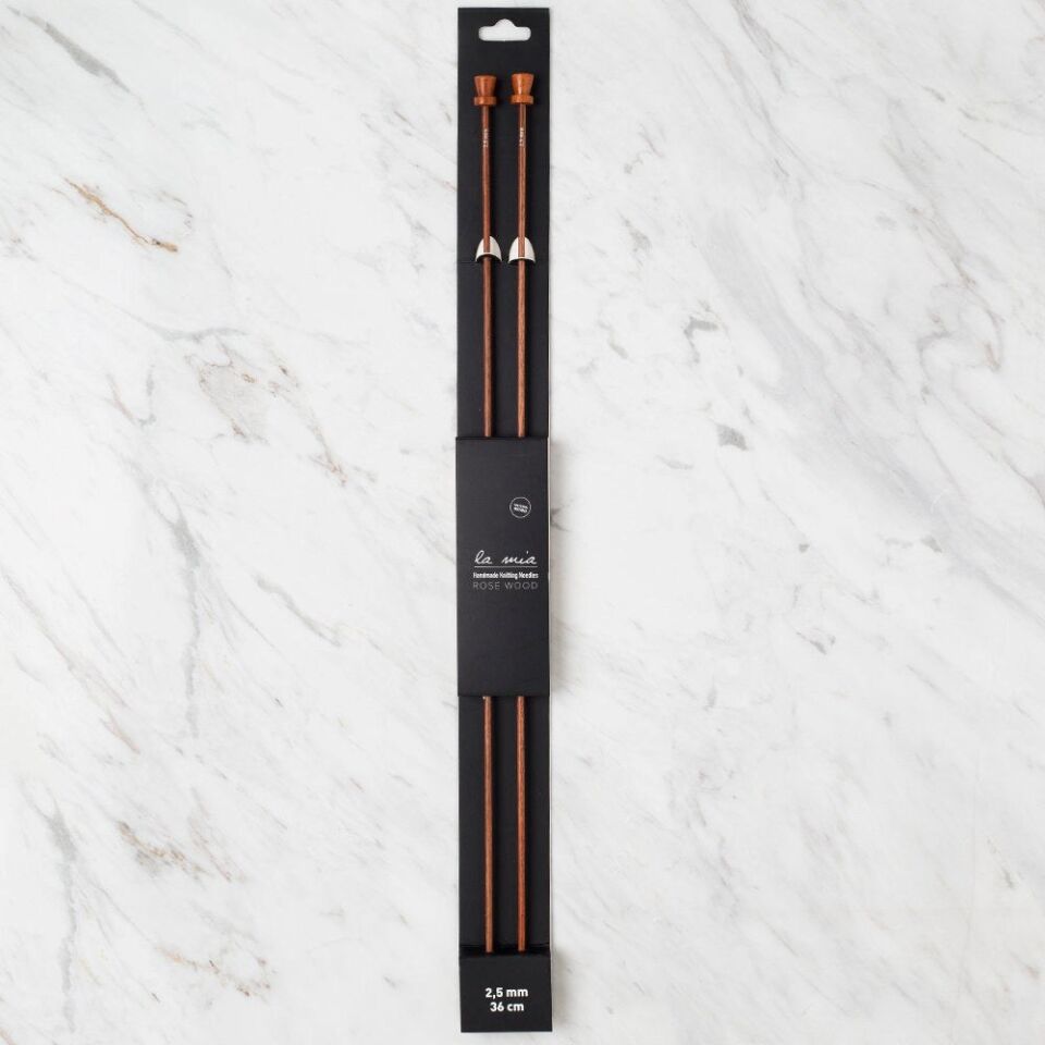 La Mia Rosewood 2.5 mm 36 cm Ahşap Örgü Şişi