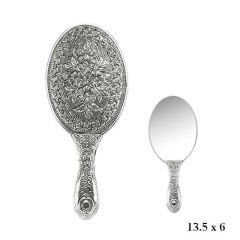925 Ayar Gümüş Papatya Motifli El Aynası KR2550031 (491491)