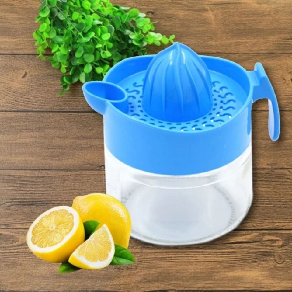 AD 300ml Cam Hazneli Pratik Limon Narenciye Sıkacağı KC-405