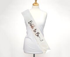 Beyaz Gümüş Bride To Be Yazılı Kuşak Kemer