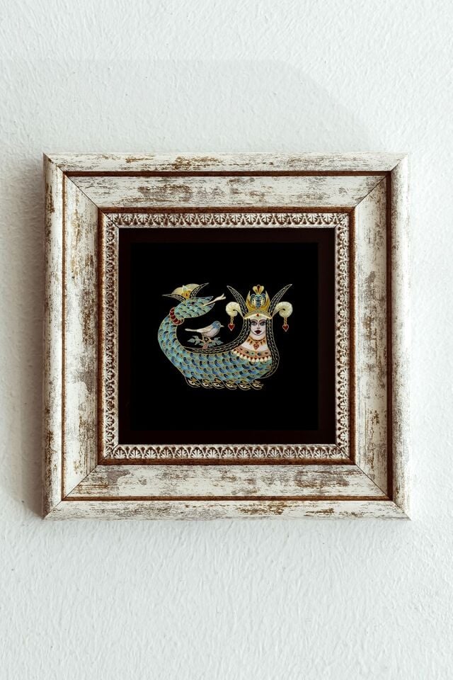 Şahmeran Çerçeveli Taş Tablo , Çerçeveli Taş Duvar Dekoru