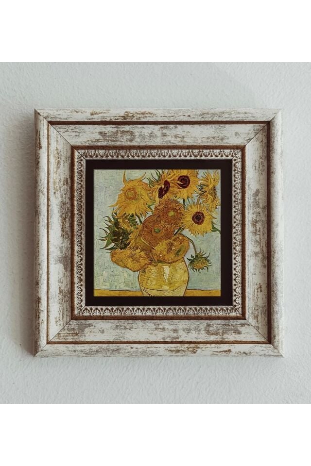 Vincent Van Gogh Çerçeveli Taş Tablo , Çerçeveli Taş Duvar Dekoru