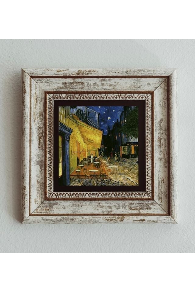 Cafe Terace Çerçeveli Taş Tablo , Çerçeveli Taş Duvar Dekoru