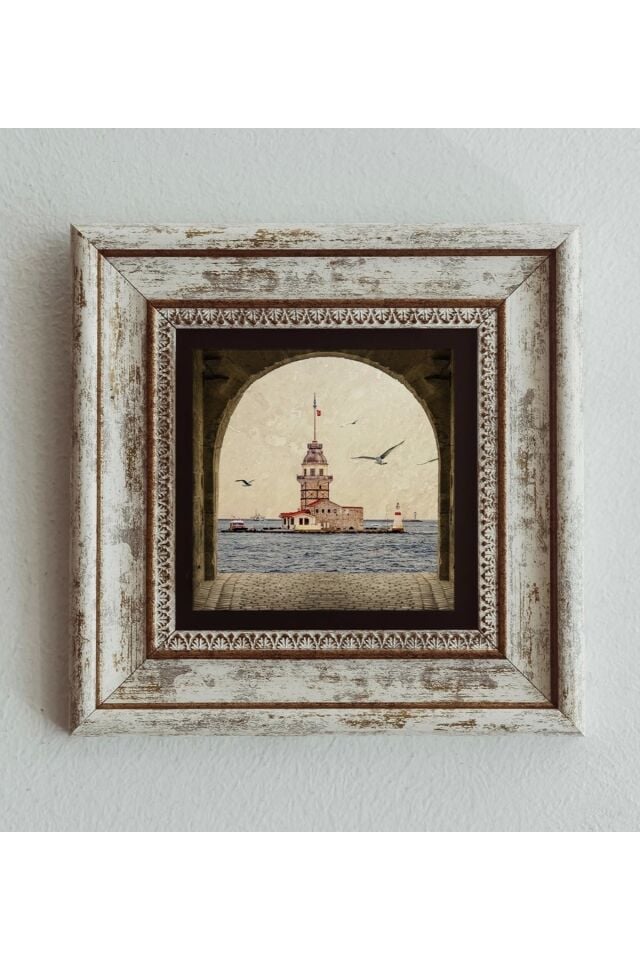Istanbul Manzaralı Çerçeveli Taş Tablo , Çerçeveli Taş Duvar Dekoru