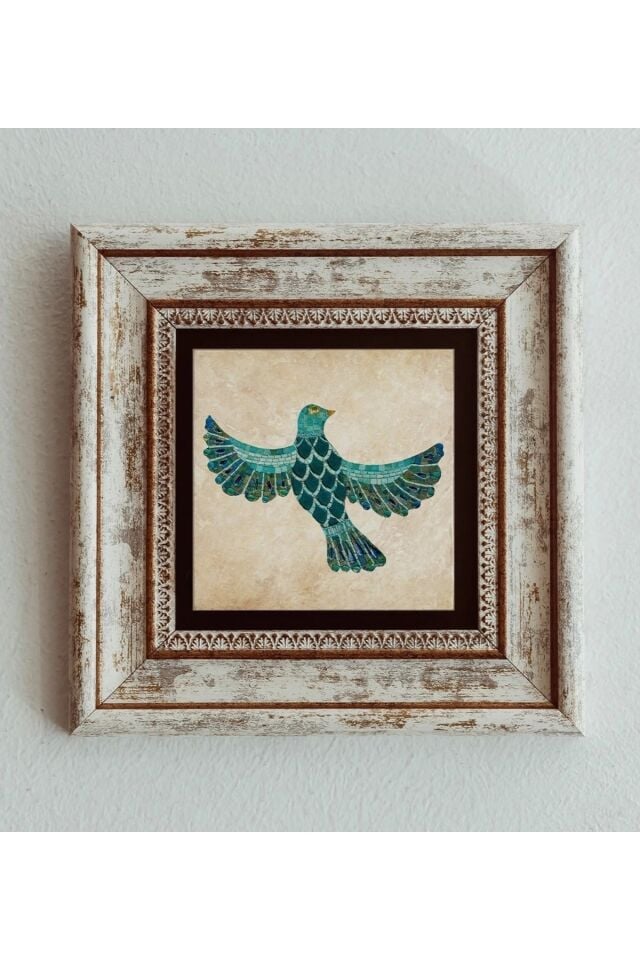 Kuş Çerçeveli Taş Tablo , Çerçeveli Taş Duvar Dekoru