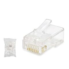 Cat5 Konnektör Rj45 100Lü Paket Şeffaf HDX5007 (491491)