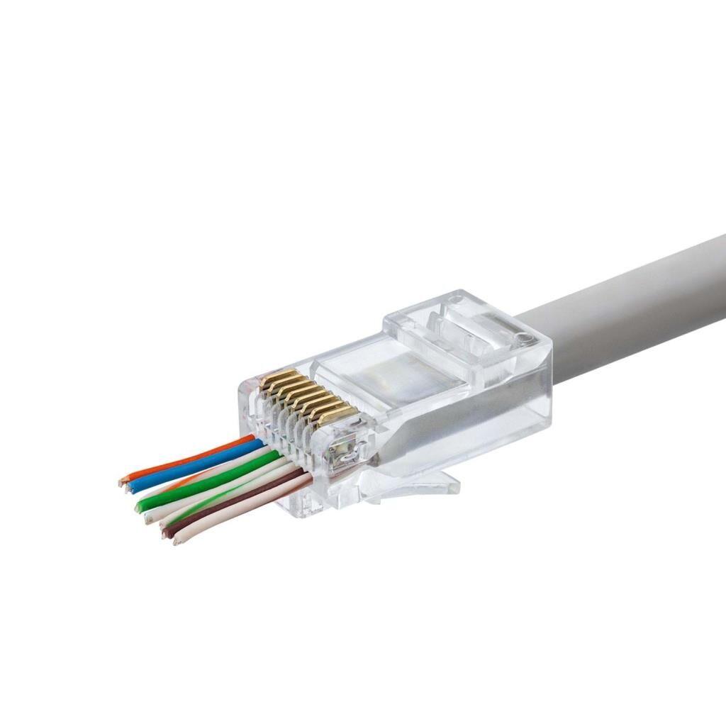 Cat6 Konnektör Ez Rj45 100Lü Paket Şeffaf HDX5030 (491491)