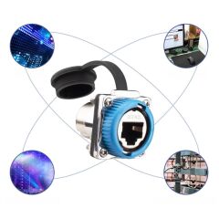 Dişi - Dişi Ip68 Su Geçirmez Metal Rj45 Konnektör (491491)