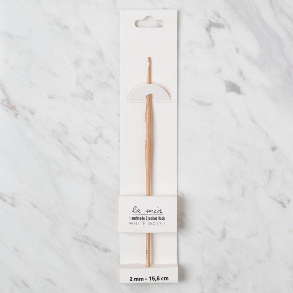 La Mia Whitewood 2 mm 15.5 cm Ahşap Yün Tığ