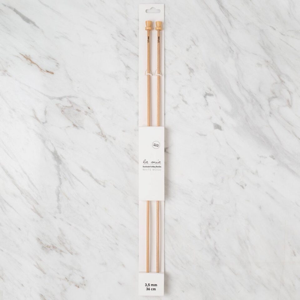 La Mia Whitewood 3.5 mm 36 cm Ahşap Örgü Şişi