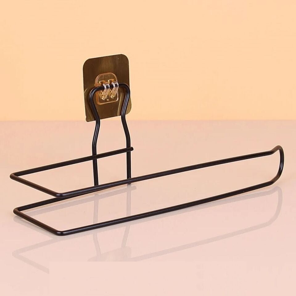 AD Kendiliğinden Yapışkanlı Krom Paslanmaz Metal Havlu Kağıtlık Aparatı