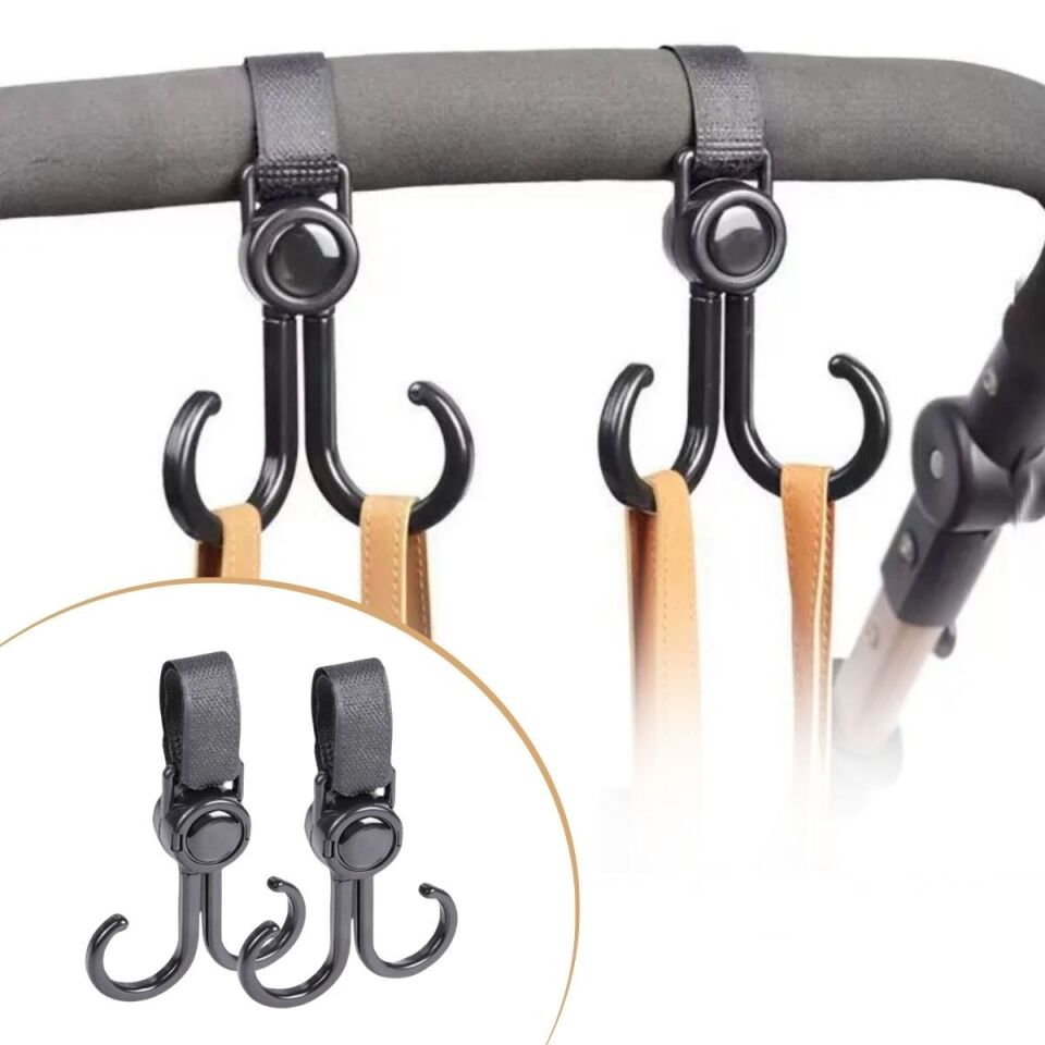 AD 2'li Bebek Arabası, Motor, Bisiklet Eşya Taşıma Aparatı Plastik Kanca