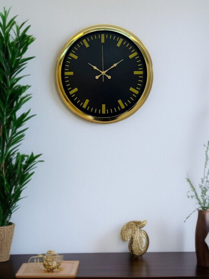 Zentime 40 Cm Gold Lüks Duvar Saati