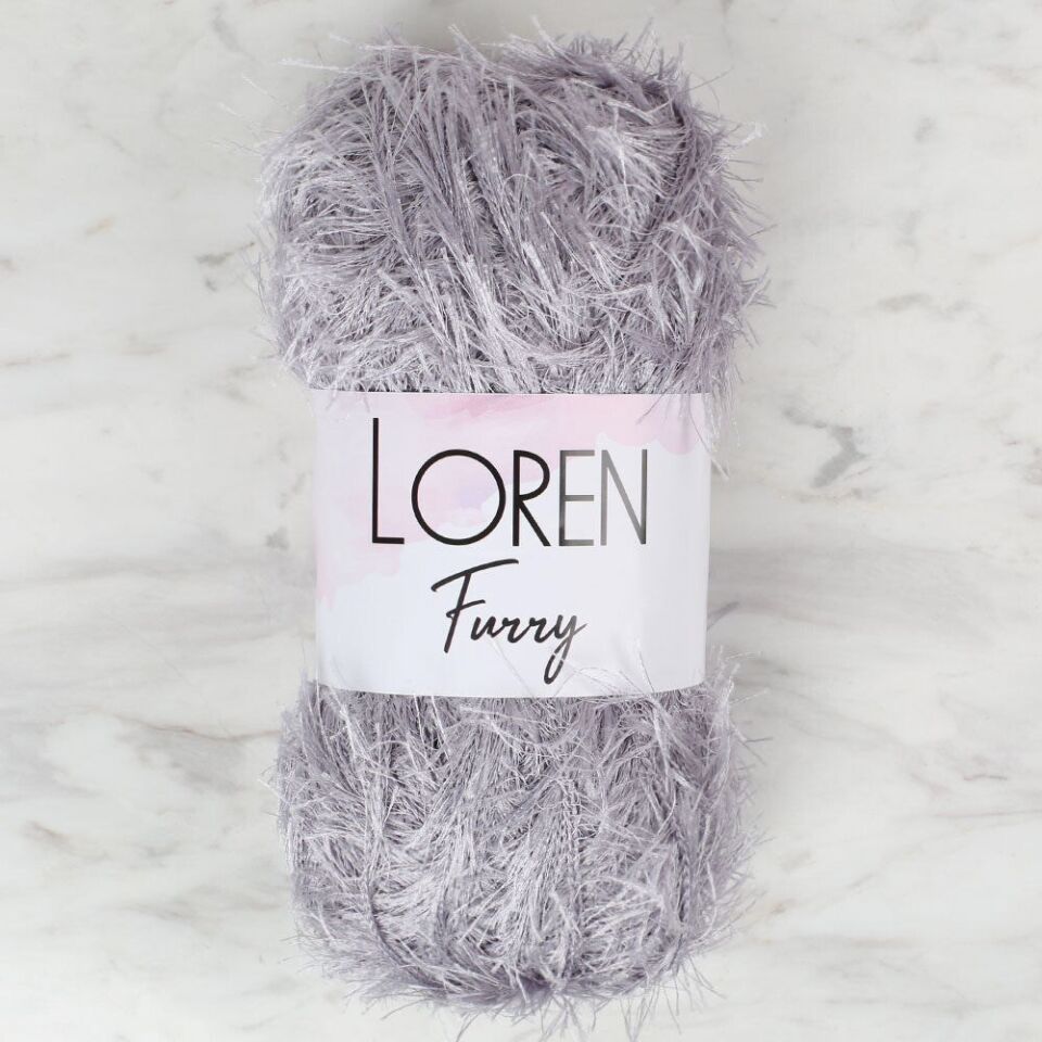 Loren Furry Gri El Örgü İpi - RF006 - 34045