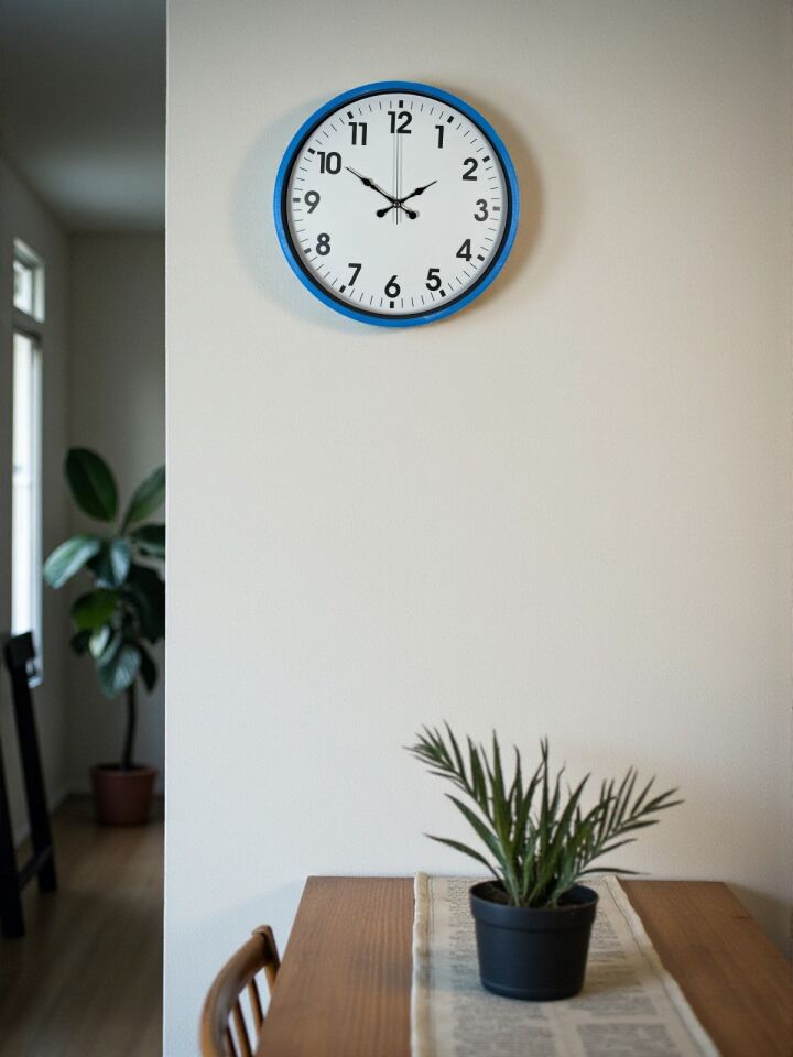 36 Cm Standart Mavi Duvar Saati