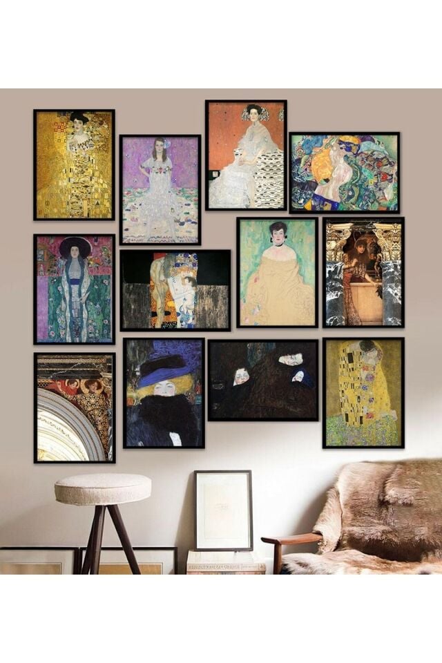 12 Parça Çerçeve Görünümlü Mdf Tablo Seti