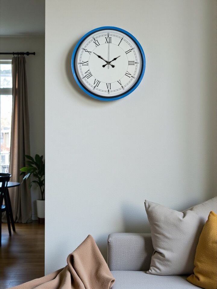 36 Cm Mavi Roma Rakamlı Duvar Saati