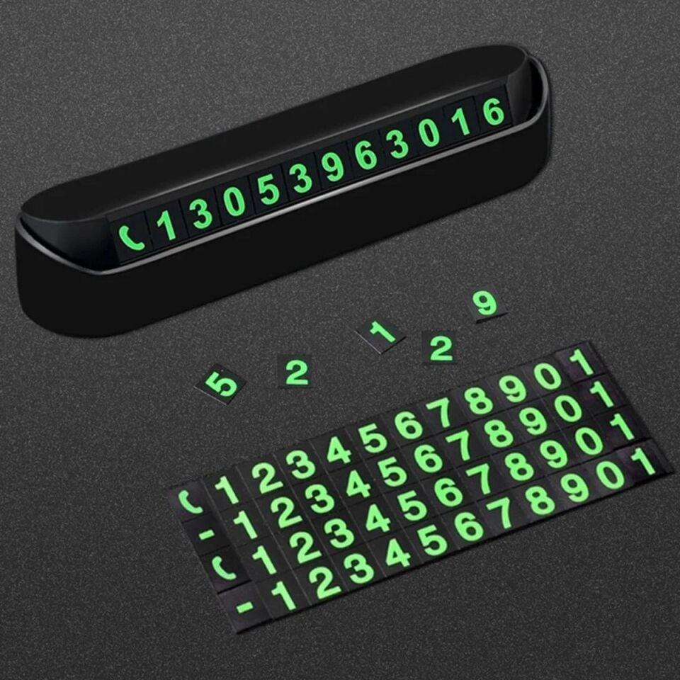 AD Pratik Fosforlu Telefon Numarası Yamzak İçin Araç İçi Oto Numaratör Numaralık