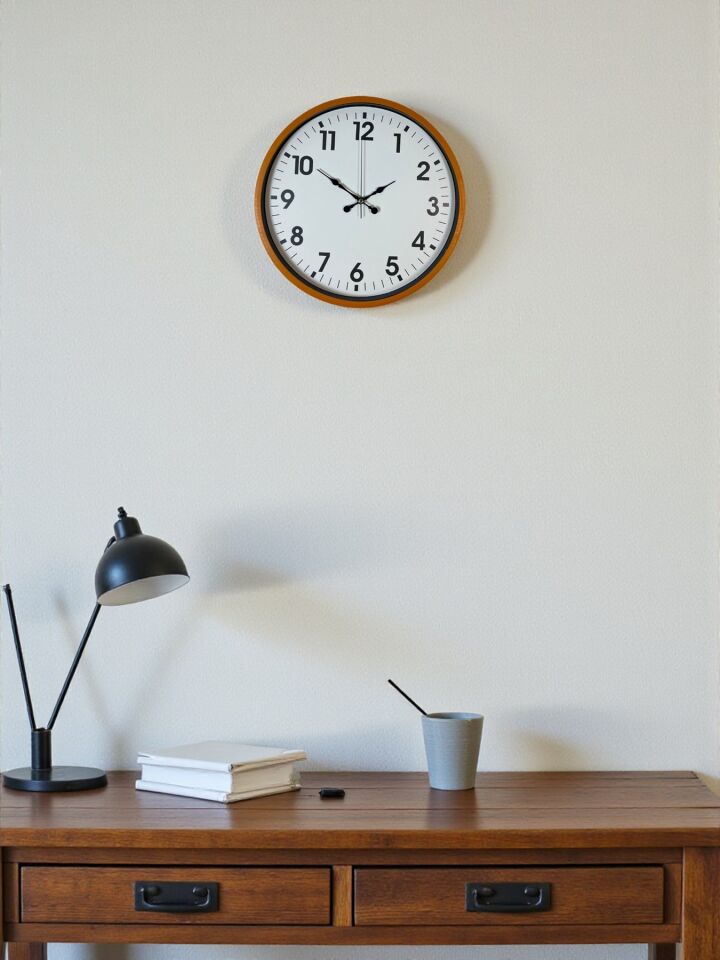 36 Cm Standart Turuncu Duvar Saati