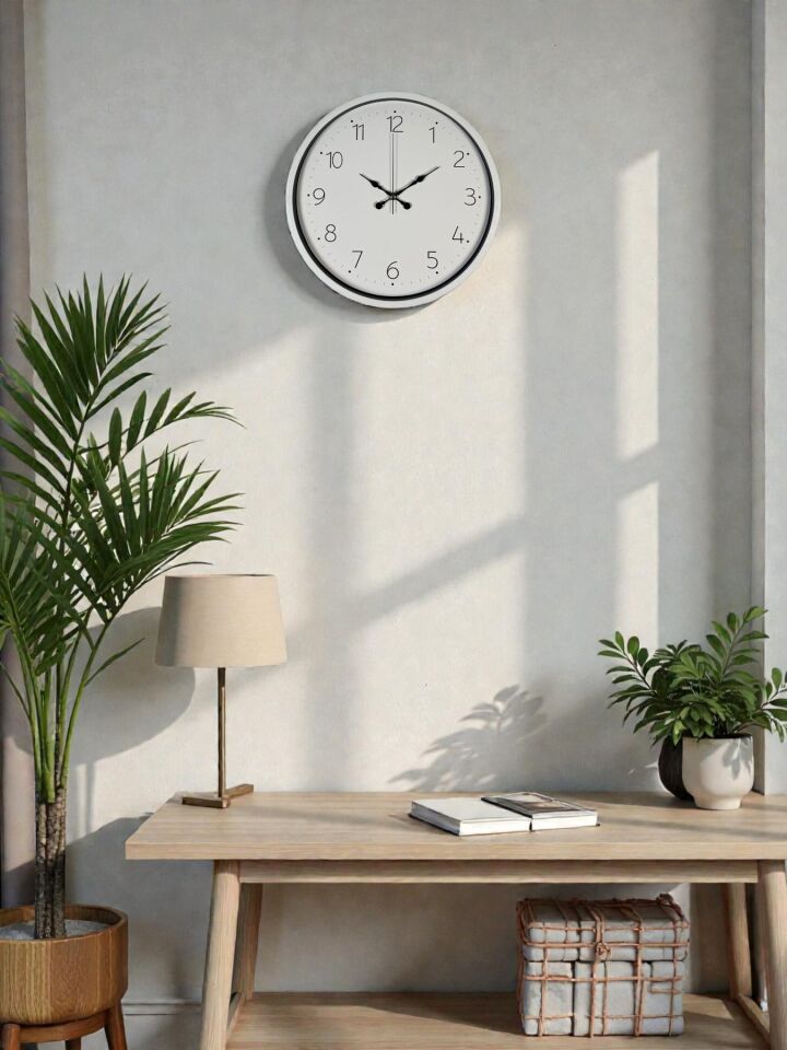 36 Cm Beyaz Dekoratif Duvar Saati