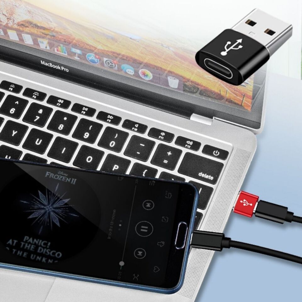 AD USB'den TYPE-C 'ye Dönüştürücü Adaptör Veri Aktarımı Sağlayıcı Şarj Data Çevirici