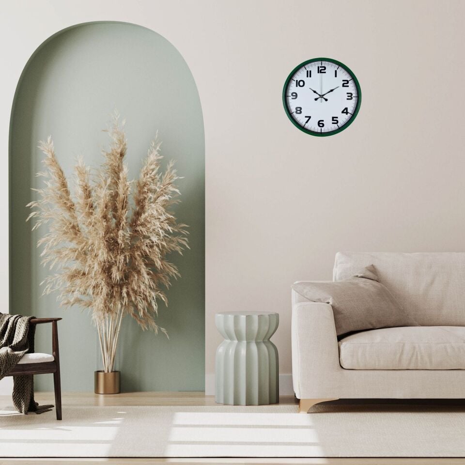 Yeşil 36 Cm Zarif Duuvar Saati