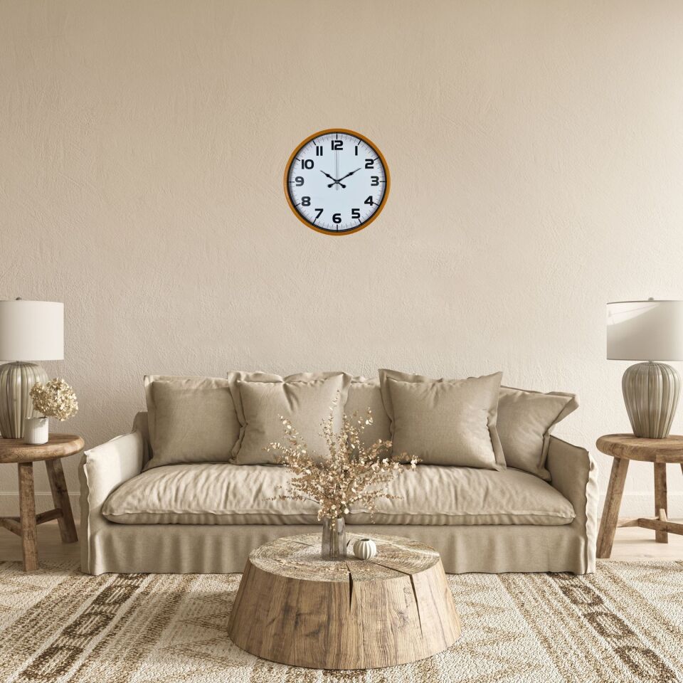 Elite Turuncu 36 Cm Şık Duvar Saati