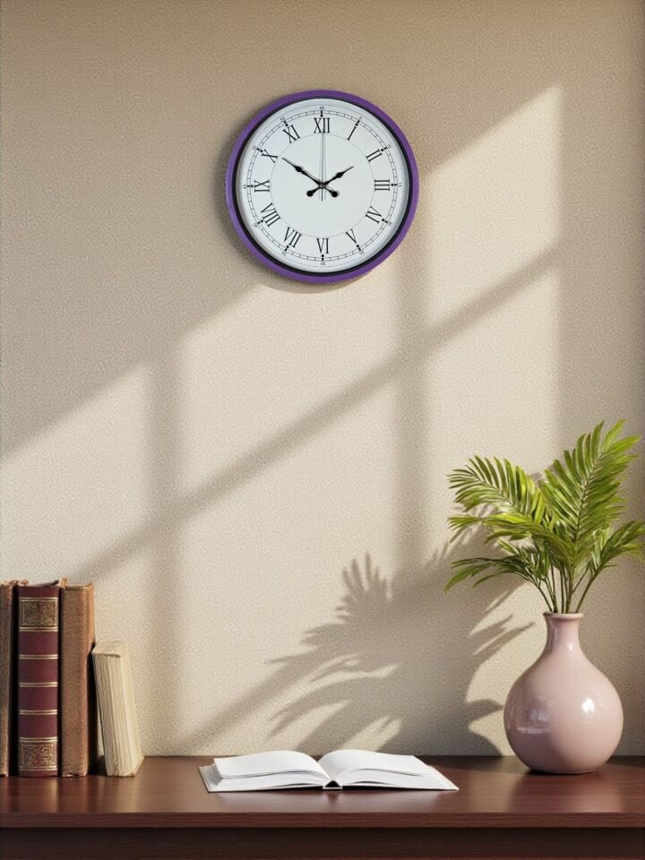 36 Cm Mor Roma Rakamlı Duvar Saati
