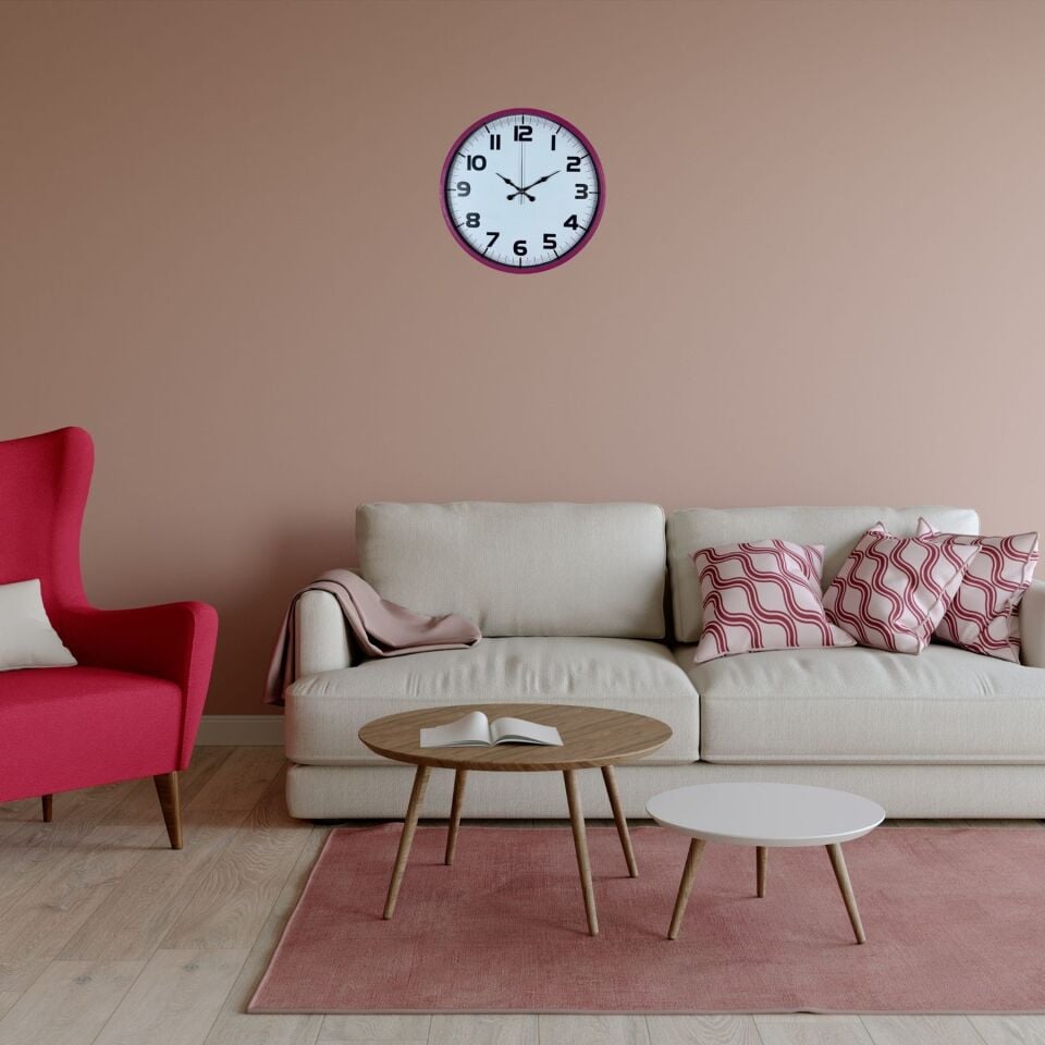 Candy Pembe 36 Cm Dekoratif Duvar Saati