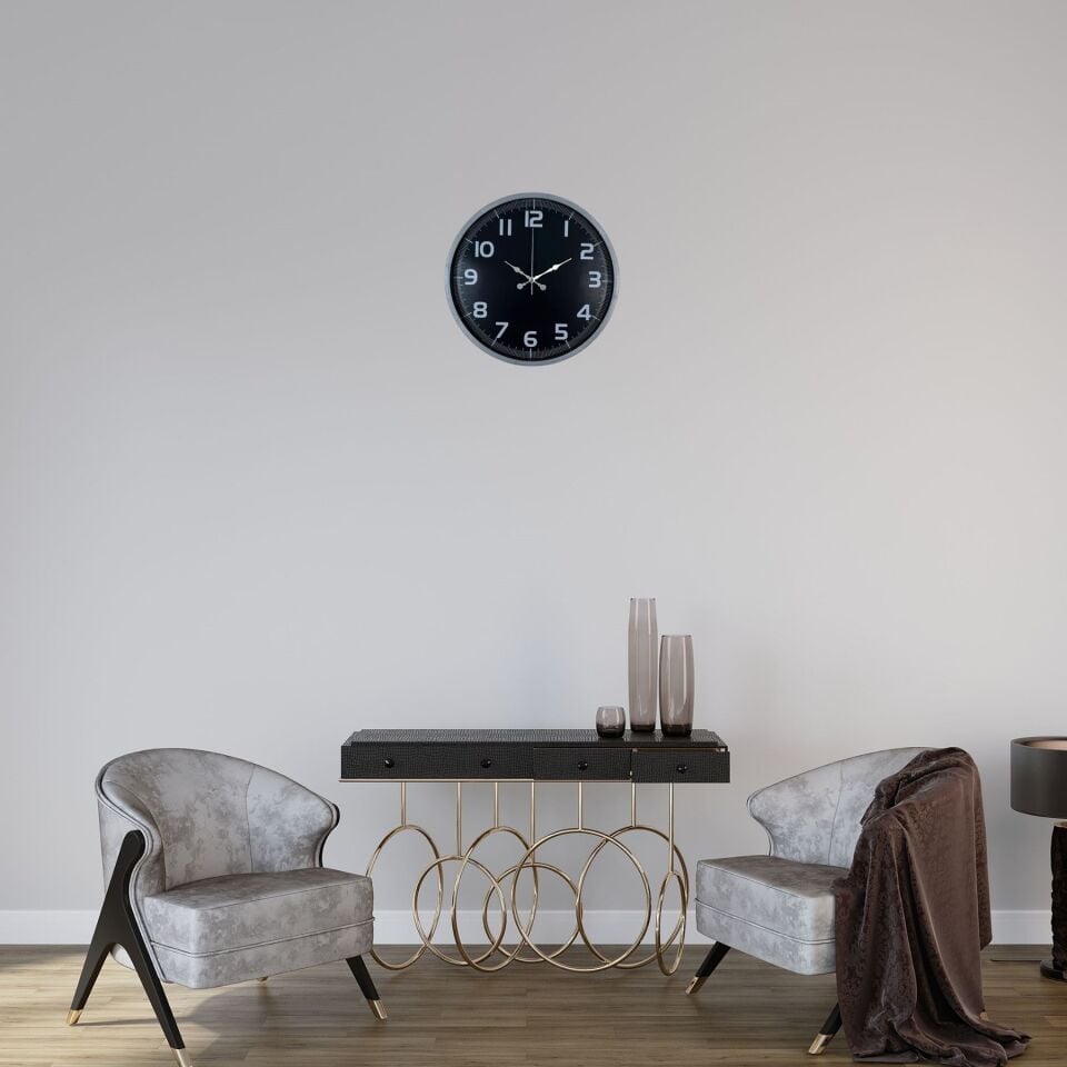 Gri Zarafet 36 Cm Duvar Saat