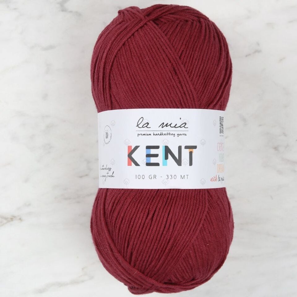 La Mia Kent Açık Bordo El Örgü İpi - L014