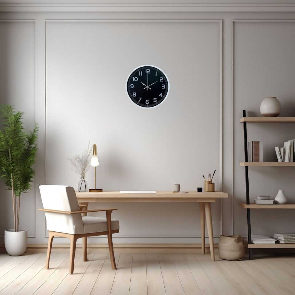 Beyaz Elegance 36 Cm Duvar Saati