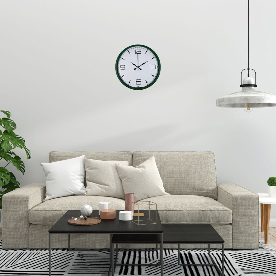 Yeşil Aura 36 Cm Standart Duvar Saati