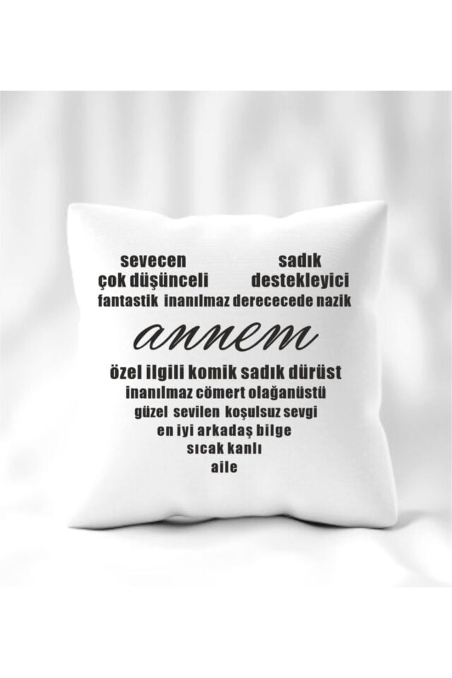 Anneler Günü Kalp Desen Anneye Iltifat Yastık