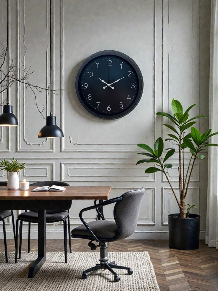 Classic Black Zarif 40 cm Metal Duvar Saati