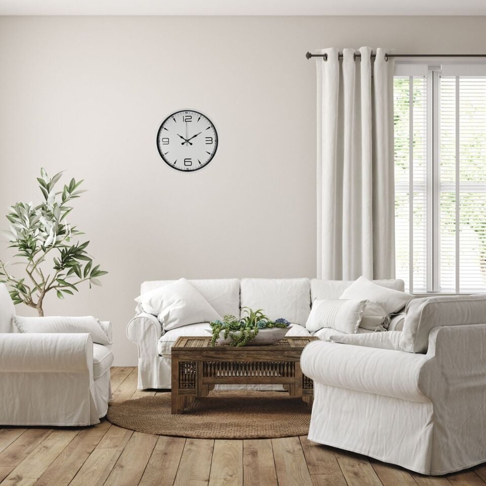 Soft Beyaz 36 Cm Dekoratif Duvar Saati