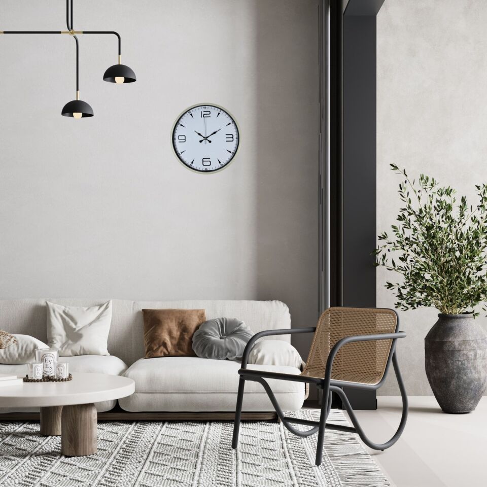 Natural Krem 36 Cm Duvar Saati