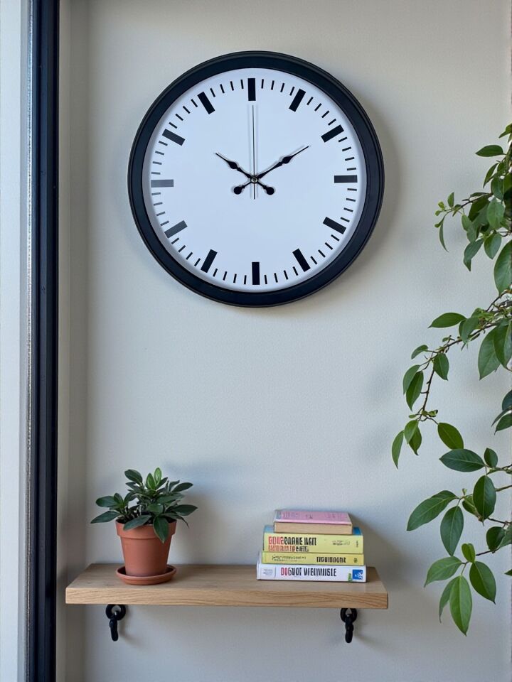 Black & White Baseline 40 Cm Metal Duvar Saati