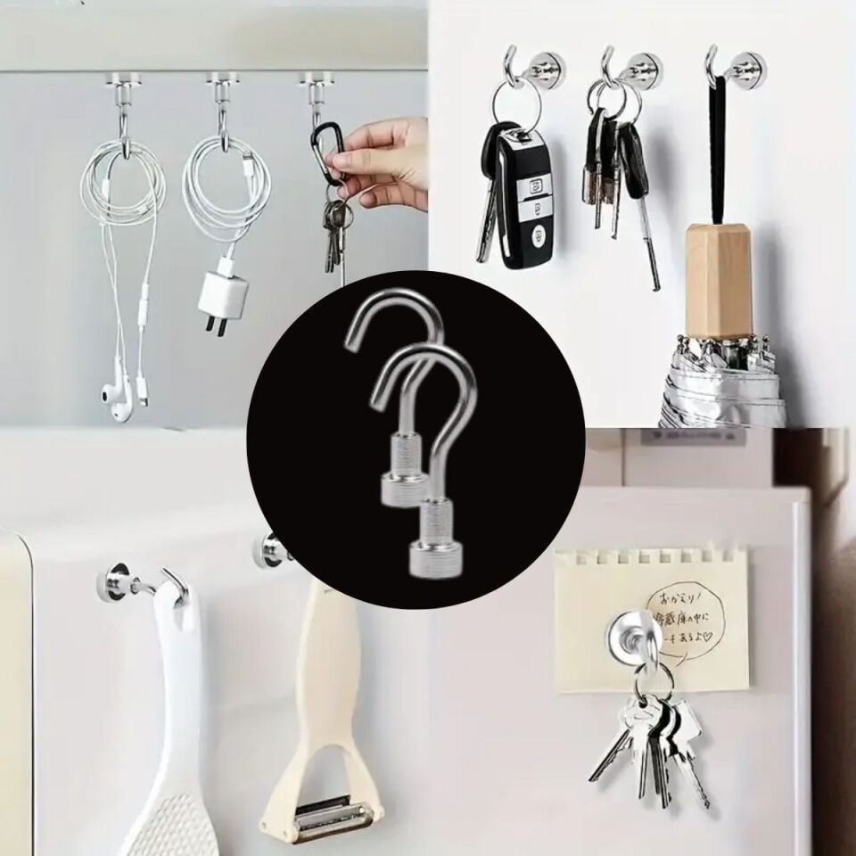 AD Güçlü Manyetik Mutfak,Banyolar İçin Çok Amaçlı 2'li Magnet Askı