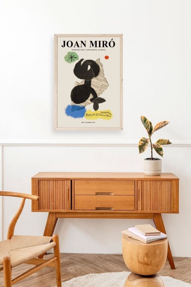 Joan Miro Ahşap Çerçeveli Tablo