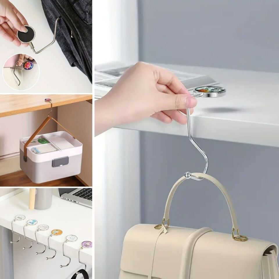 ADMasaya Takılabilen Çanta Askısı Çanta Tipi Pratik Metal Çanta Kanca