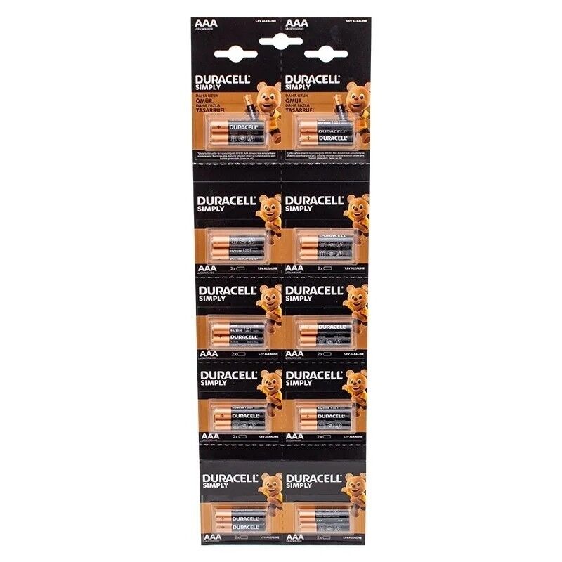 Duracell 1.5v İnce Aaa 20'li Pil Lr03/mn20