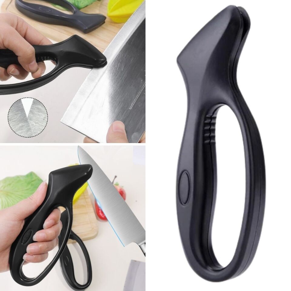 AD Kolay Tutuş Saplı Paslanmaz Çelik Manuel Bıçak Bileme Aleti