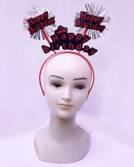 Happy Birthday Neon Kırmızı Doğum Günü Tacı