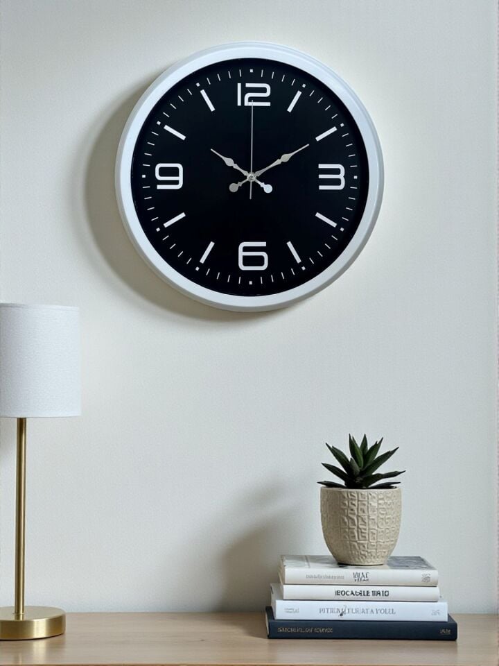 Prime White 40  Cm Metal Modern Duvar Saati