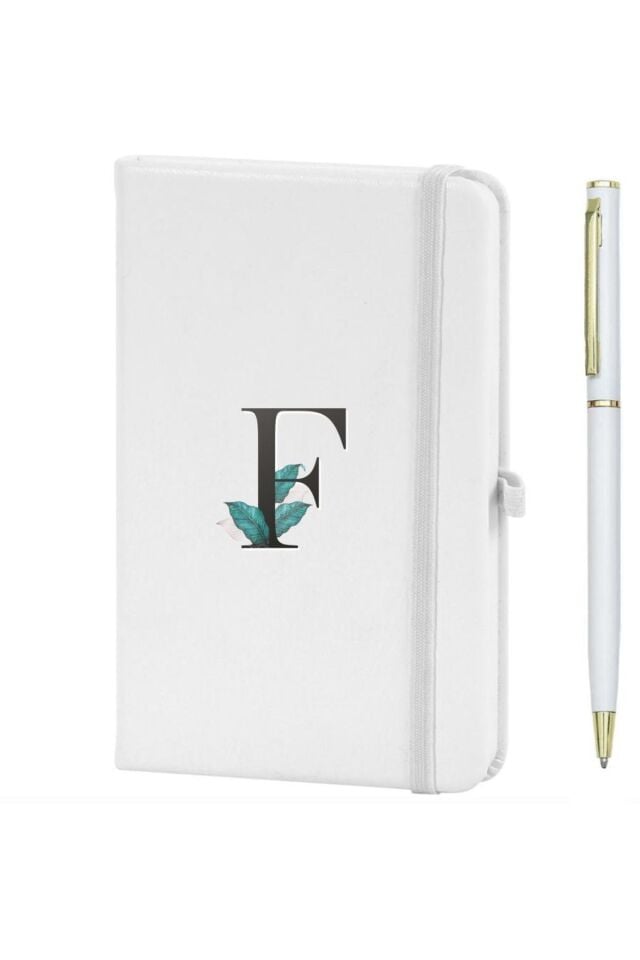 F Harfi Çiçek Baskılı Defter