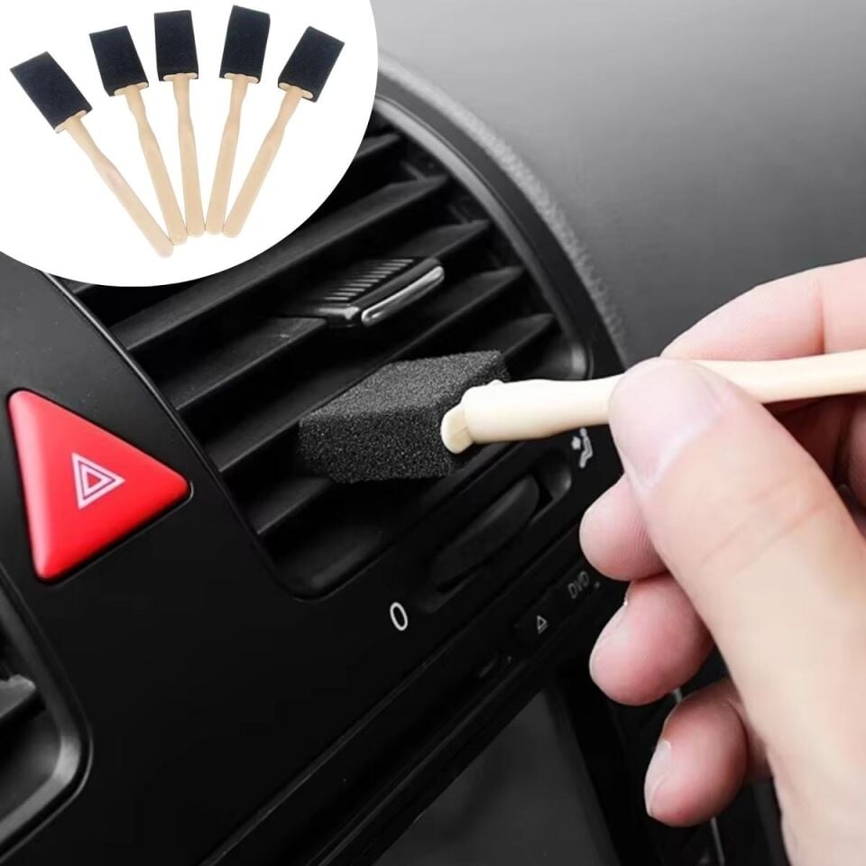 AD 5'li Araba Havalandırma Temizleme Fırçaları Klima Çıkışları,Toz Alma&Otomobil İçi Detaylı Mini Temizlik Aparatları