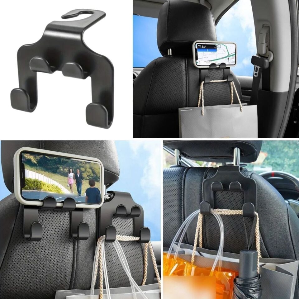 AD Oto Koltuk Arkası Düzenleyici Organizer Askılıklı Telefon,Tablet Tutucu